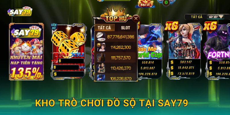 Trang chủ 22 Kho trò chơi đồ sộ tại Say79